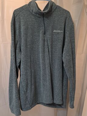 Eddie Bauer Dark Heather Gray 1/4 Zip Pullover